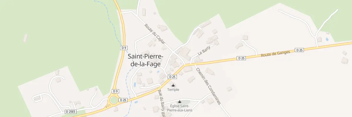 Plan du 1 Rte du Caylar à Saint-Pierre-de-la-Fage