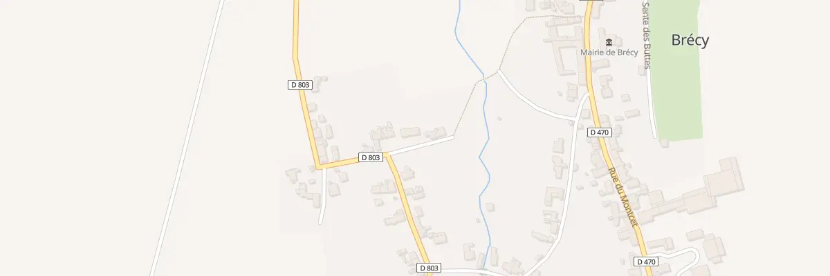 Plan du 1 Sen du Pre au Boeuf à Brécy