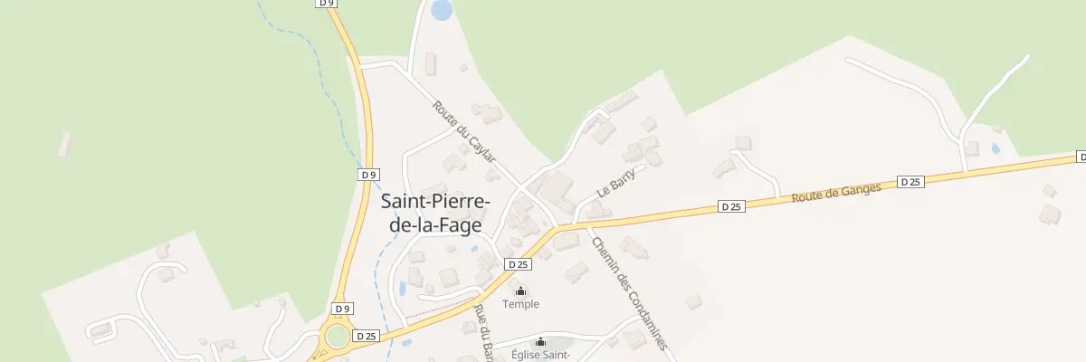 Plan du 2 Rte du Caylar à Saint-Pierre-de-la-Fage