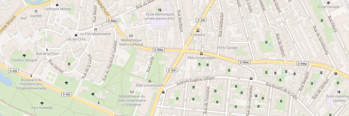Plan du 9 Av des Célestins à Vichy