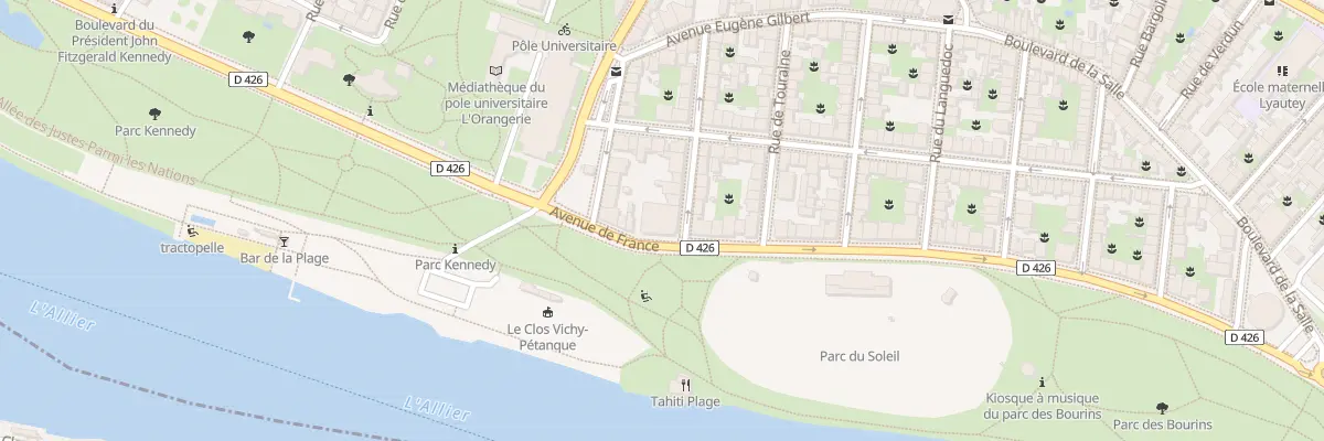 Plan du 40 Av de France à Vichy