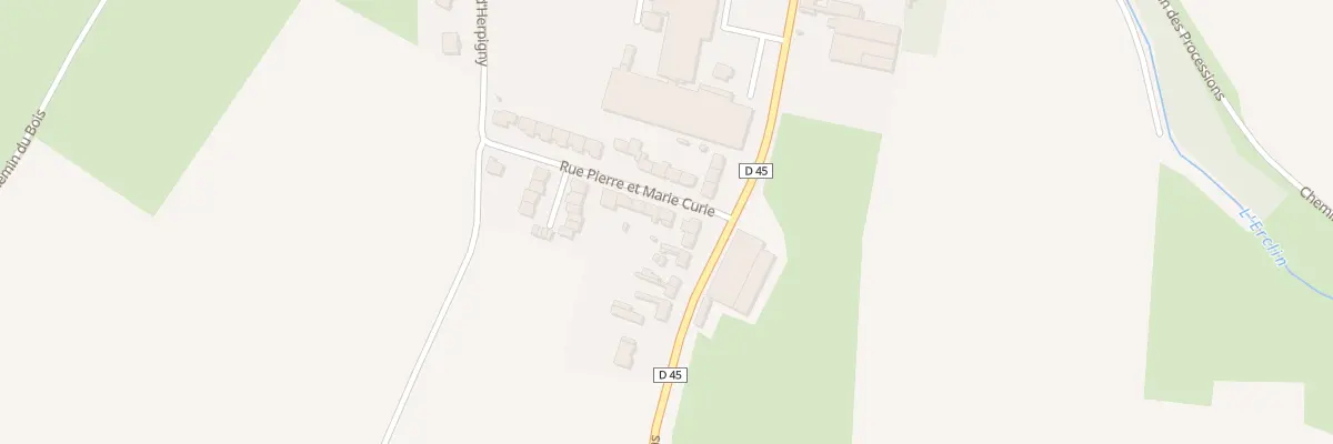 Plan du 1 Rue Pierre et Marie Curie à Quiévy