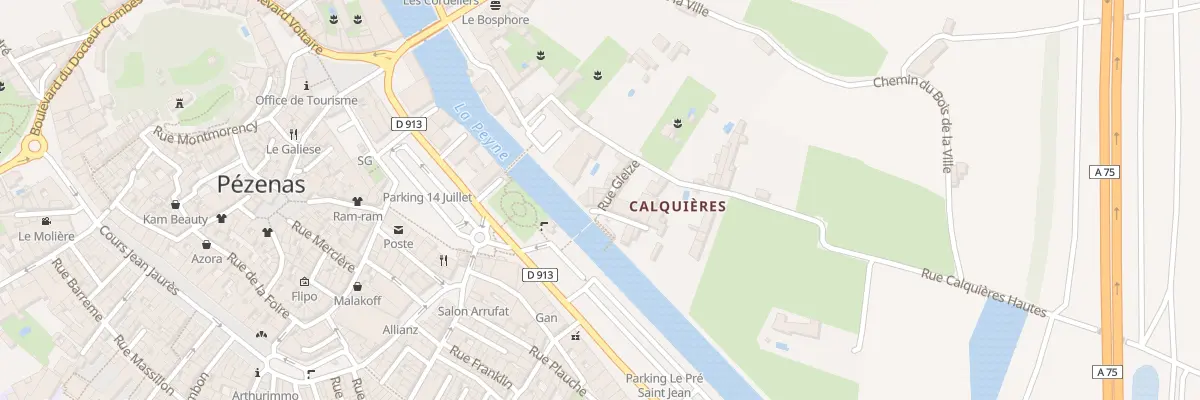 Plan du 1 Rue Gleizes à Pézenas