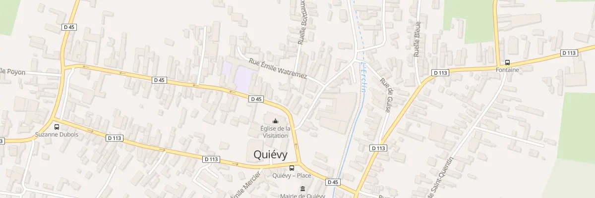 Plan du 2 Rue Jean Jaurès à Quiévy