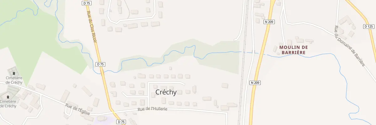 Plan du 25 Rue des Noyers à Créchy