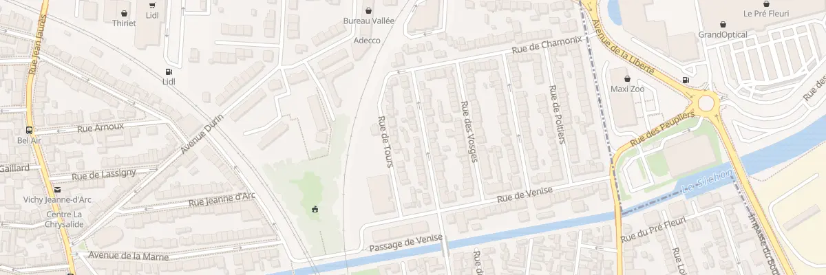 Plan du 65 Rue Saint Jean Baptiste à Vichy