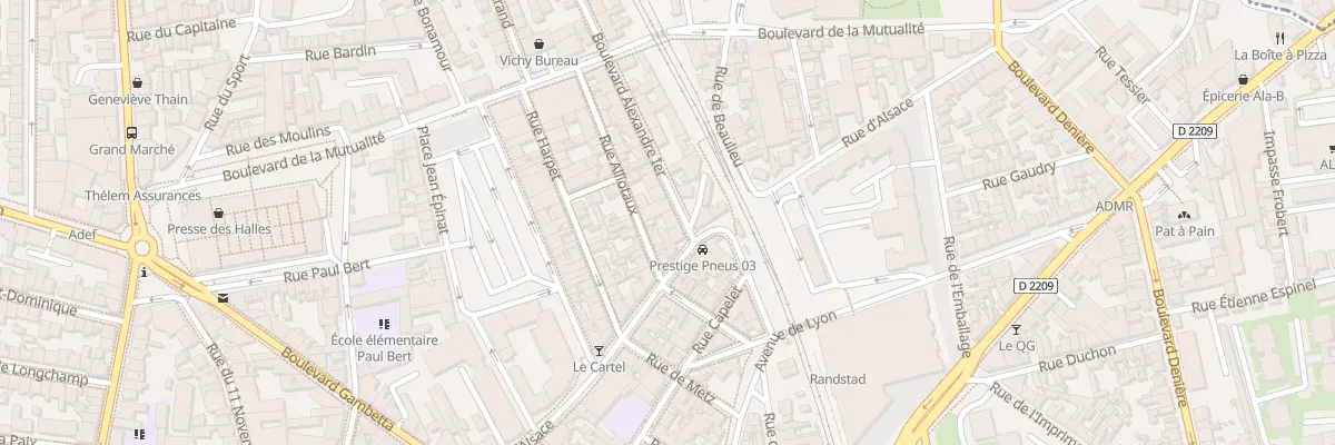 Plan du 1 Bd Alexandre 1er à Vichy