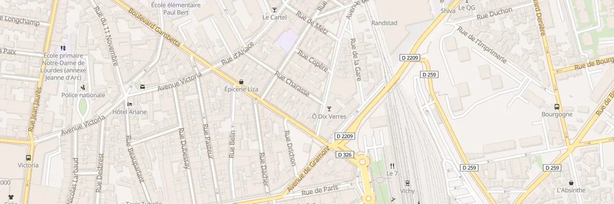 Plan du 5 Rue Charasse à Vichy