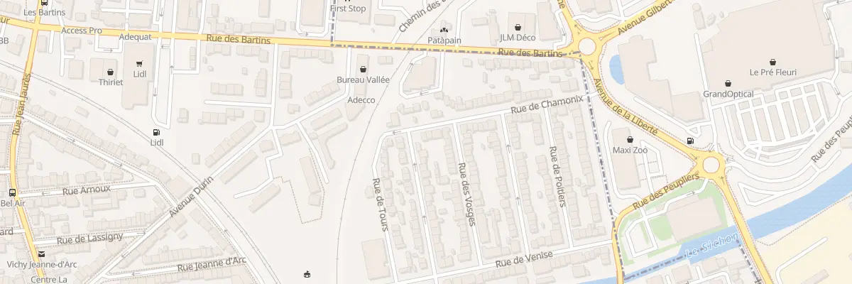 Plan du 8 Rue de Chamonix à Vichy