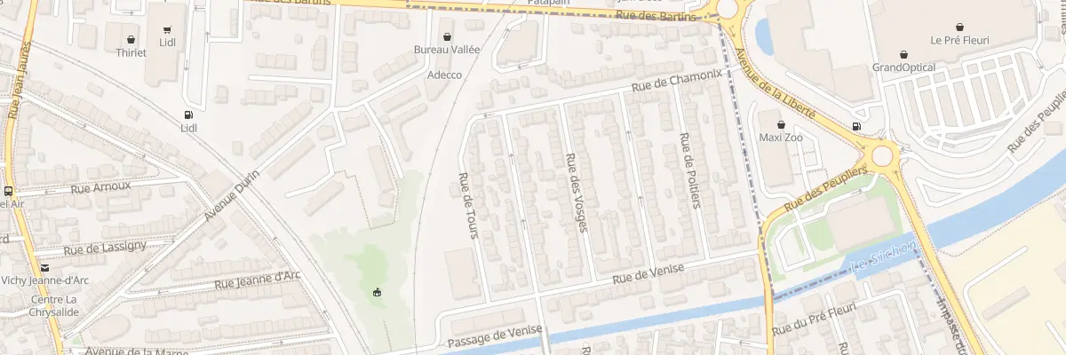 Plan du 64 Rue Saint Jean Baptiste à Vichy