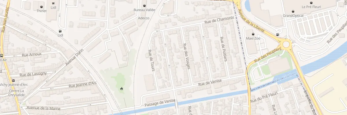 Plan du 60 Rue Saint Jean Baptiste à Vichy