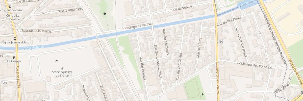 Plan du 29 Rue Saint Jean Baptiste à Vichy