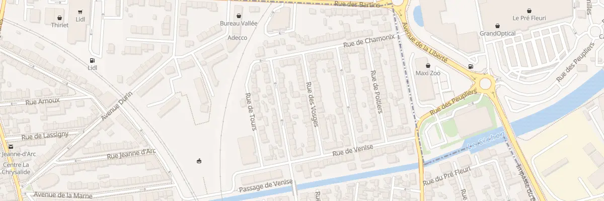 Plan du 21 Rue des Vosges à Vichy