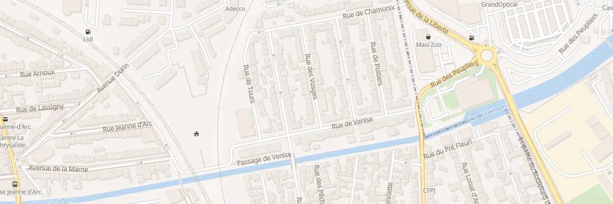 Plan du 9 Rue des Vosges à Vichy