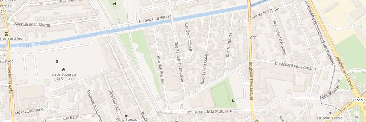 Plan du 20 Rue Saint Jean Baptiste à Vichy