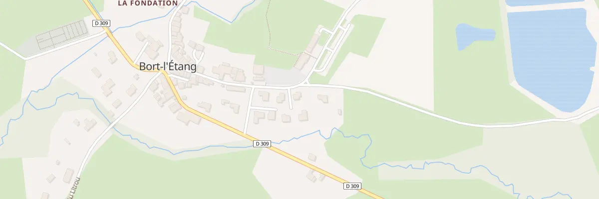 Plan du 34 Rue des Platanes - Le Bourg à Bort-l’Étang