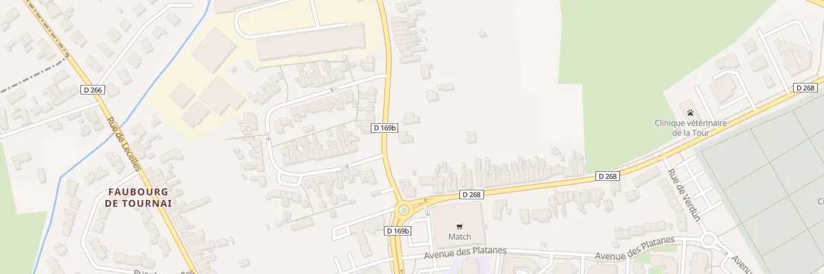 Plan du 222 Rue du Faubourg de Tournai à Saint-Amand-les-Eaux