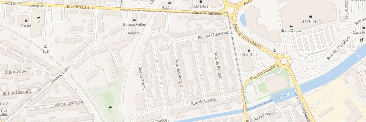 Plan du 20 Rue des Vosges à Vichy