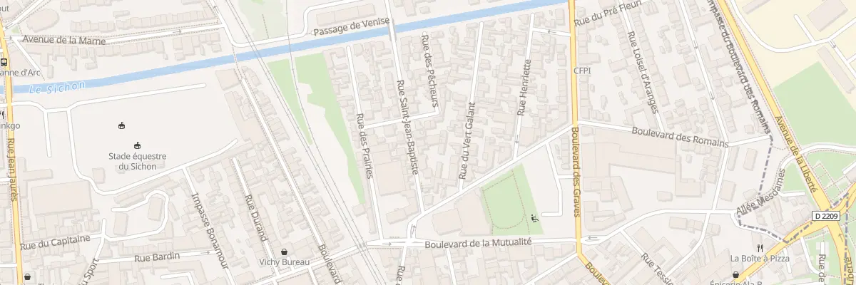 Plan du 16 Rue Saint Jean Baptiste à Vichy