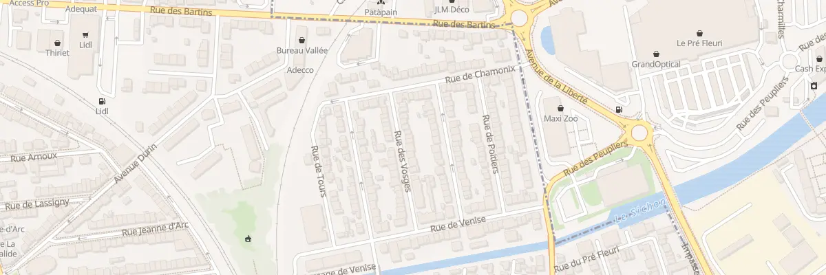 Plan du 18 Rue des Vosges à Vichy