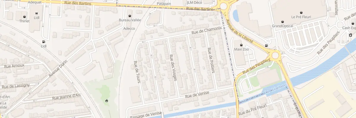 Plan du 16 Rue des Vosges à Vichy