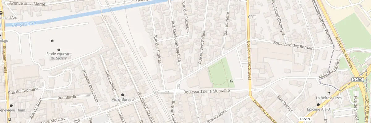 Plan du 8 Rue Saint Jean Baptiste à Vichy