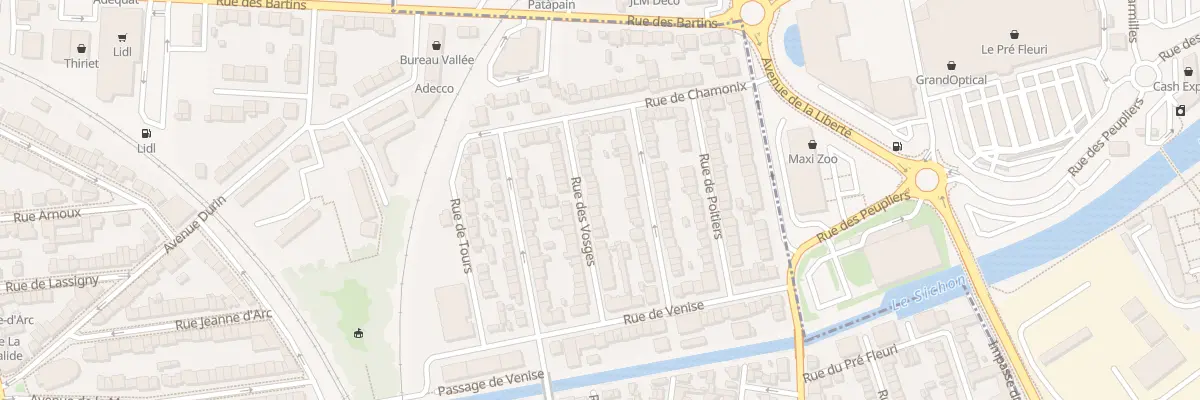 Plan du 14 Rue des Vosges à Vichy