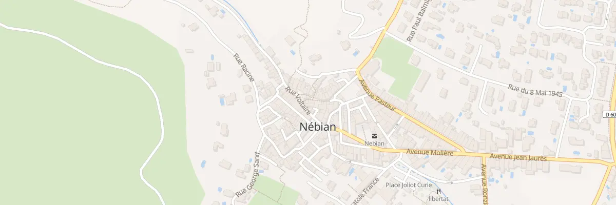 Plan du 1 Rue Jean Jacques Rousseau à Nébian