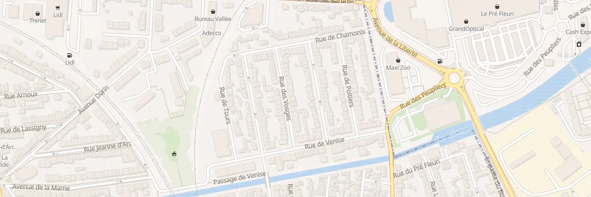 Plan du 10 Rue des Vosges à Vichy