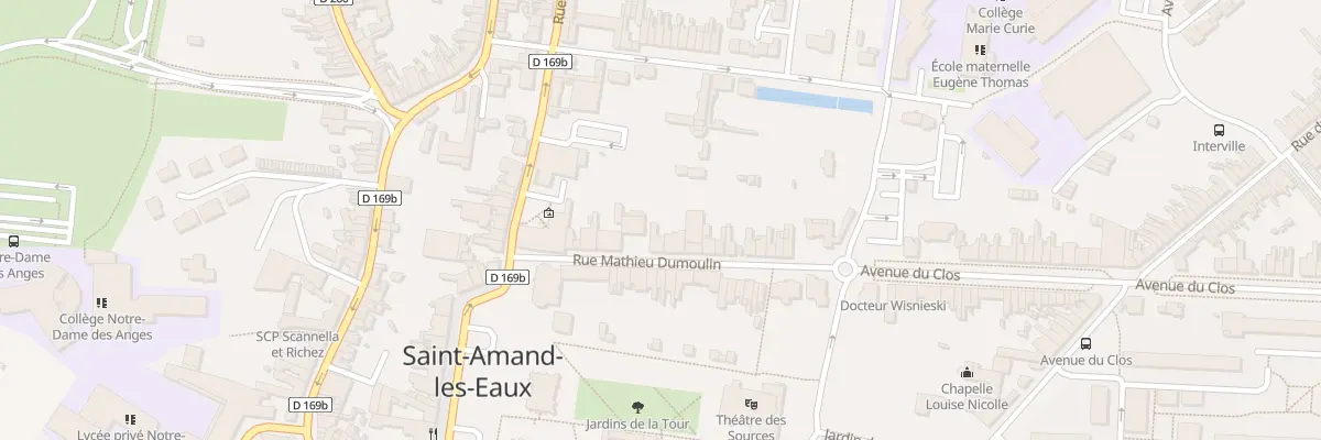 Plan du 9 Rue Mathieu Dumoulin à Saint-Amand-les-Eaux