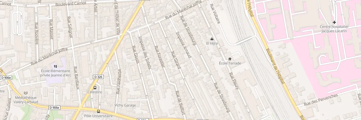 Plan du 26 Rue Girard à Vichy