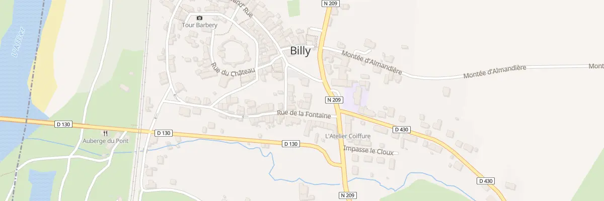 Plan du 5 Rue de la Fontaine à Billy