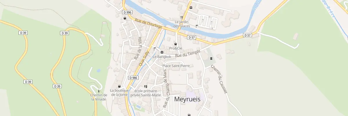 Plan du 11 Pl Saint Pierre à Meyrueis