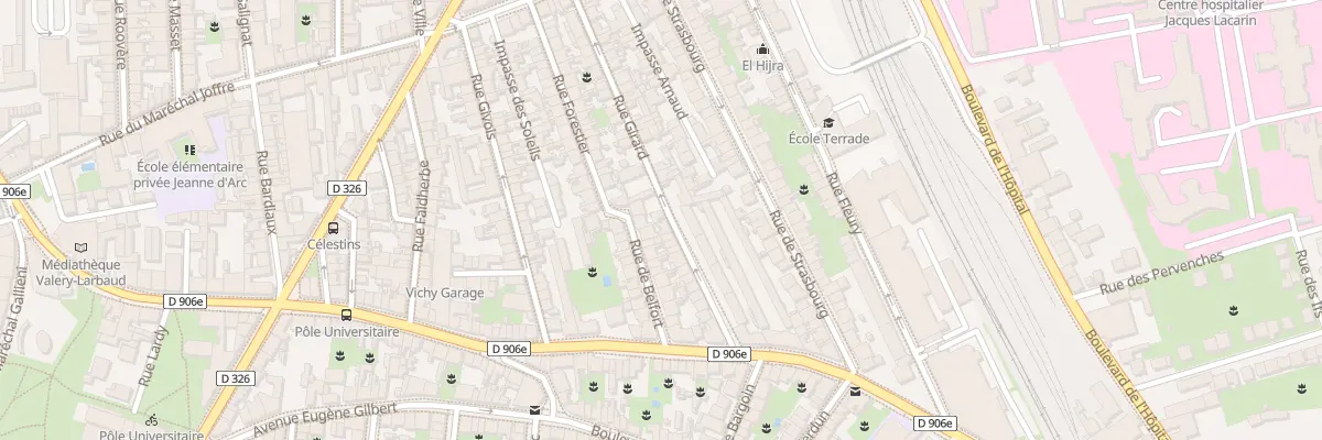 Plan du 25 Rue Girard à Vichy
