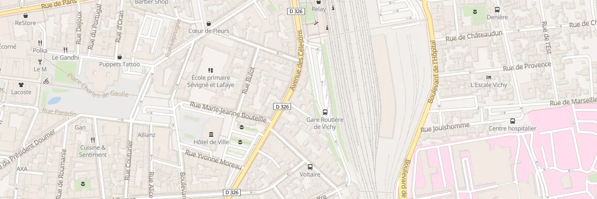 Plan du 86 Av des Célestins à Vichy