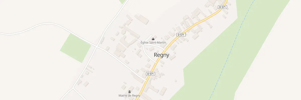 Plan du 2 Pl de l’Eglise à Regny