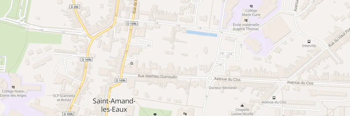 Plan du 15 Rue Mathieu Dumoulin à Saint-Amand-les-Eaux