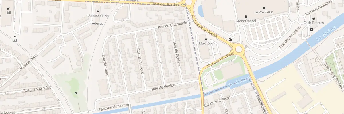 Plan du 21 Rue de Poitiers à Vichy