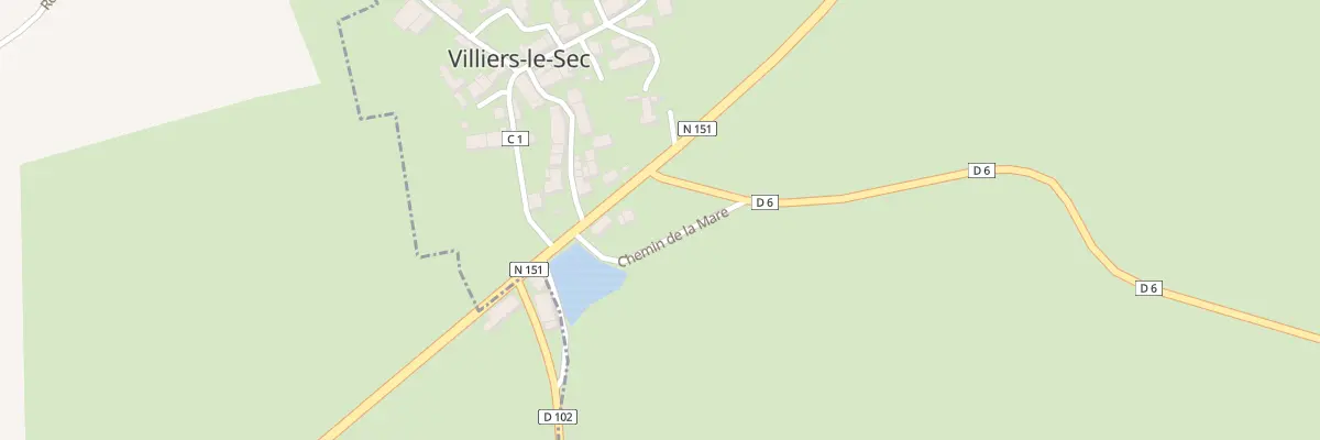 Plan du 40 Rte Rn 151 à Villiers-le-Sec