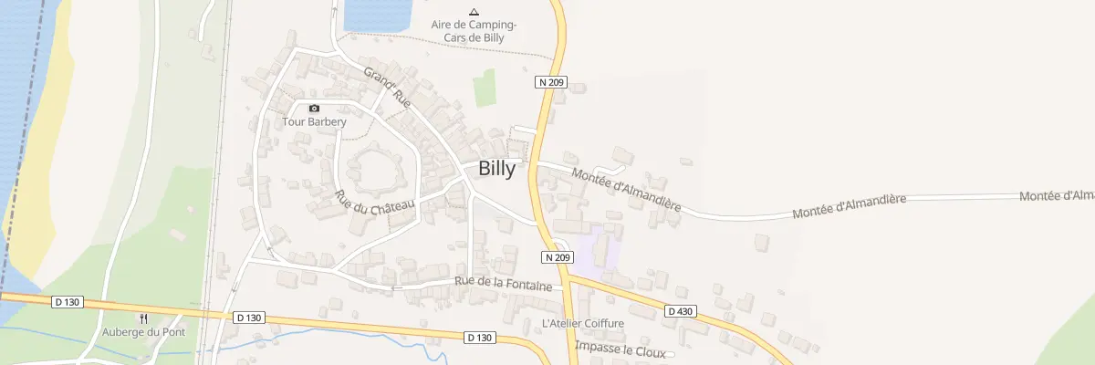 Plan du 2 Montée d’Almandière à Billy