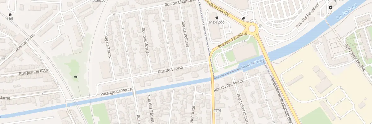 Plan du 1 Rue de Poitiers à Vichy