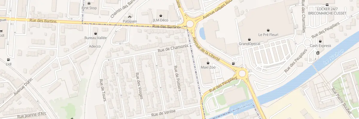 Plan du 36 Rue de Poitiers à Vichy