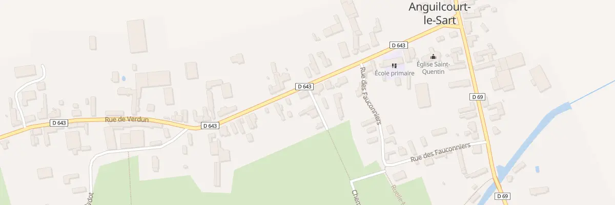 Plan du 2 Imp des Courtiseaux à Anguilcourt-le-Sart