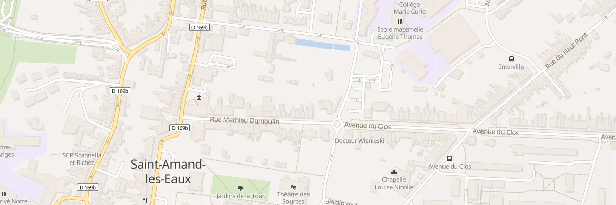Plan du 29 Rue Mathieu Dumoulin à Saint-Amand-les-Eaux