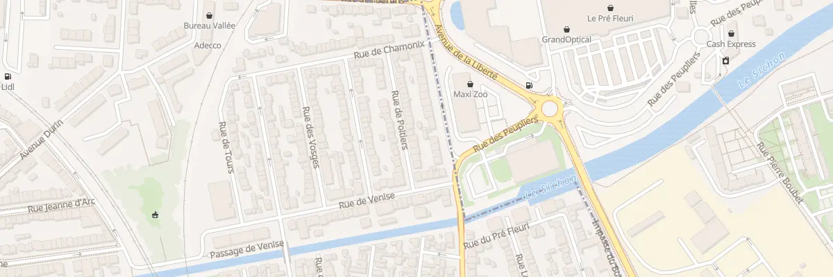 Plan du 12 Rue de Poitiers à Vichy