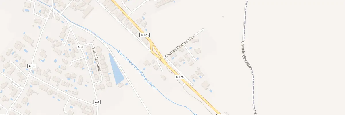 Plan du 1 Valat de Liau à Adissan