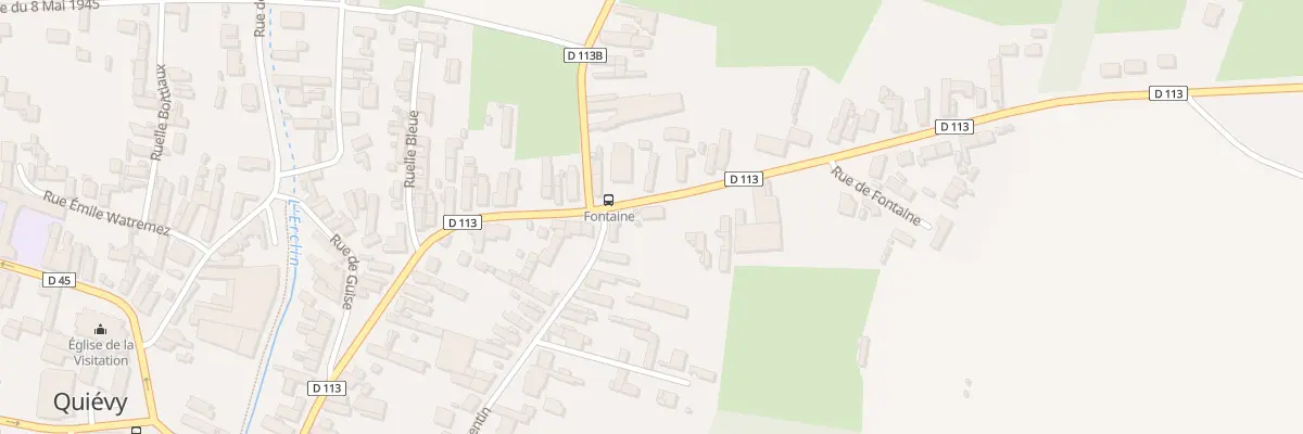 Plan du 2 Rue de Fontaine à Quiévy