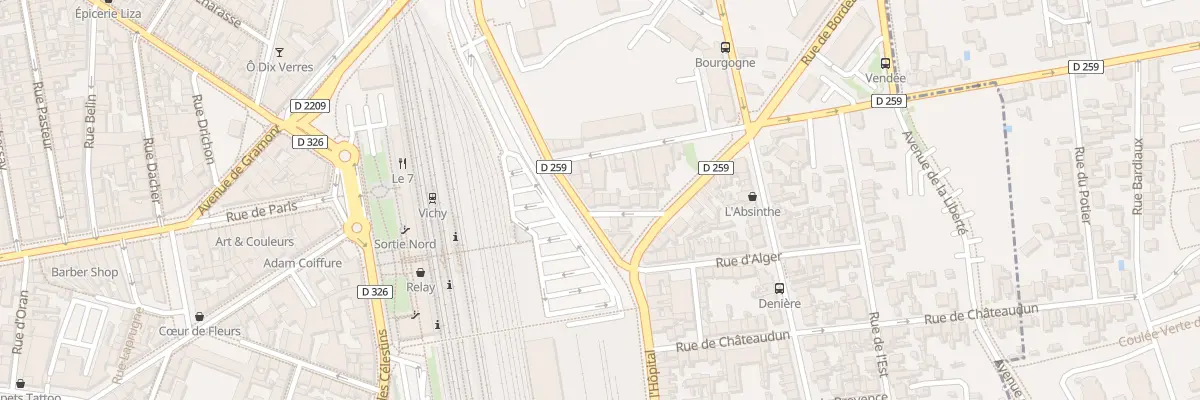 Plan du 1 Rue des Fleurs à Vichy