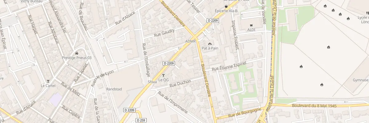 Plan du 36 Av de Gramont à Vichy