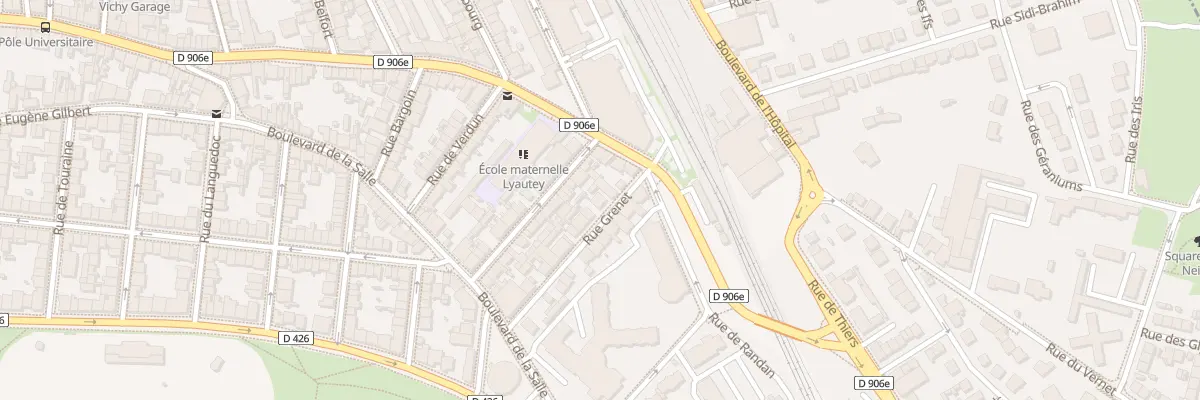 Plan du 23 Rue Grenet à Vichy